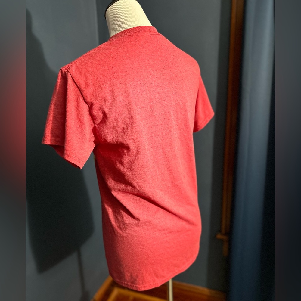 The Future is in Our Hands Red Screen Print T Shirt - Picture 5 of 8